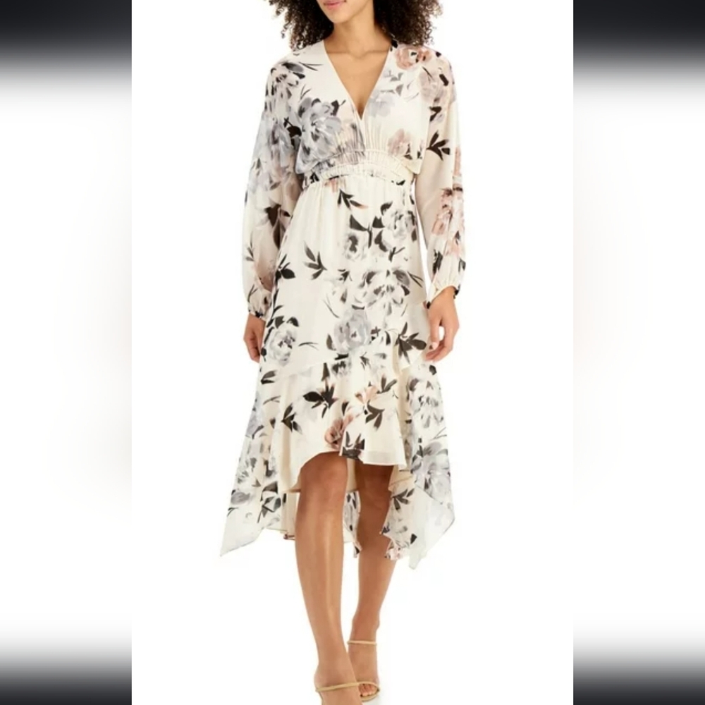 NWT Taylor Hi Low Floral Dress